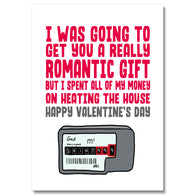 Heating the House Valentine's Day Card